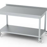 Table en inox adossée - Profondeur 600