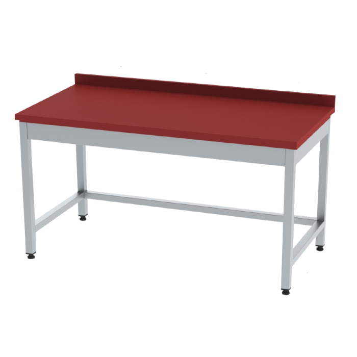 Table rouge Table polyéthylène - Profondeur 700 – Image 1