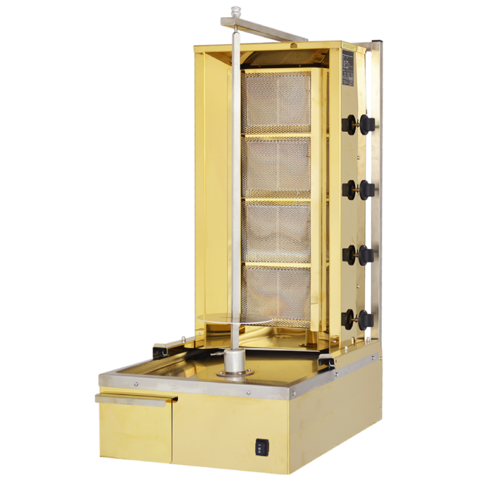 kebab or Machine à Kebab à gaz - Habillage dorée – Image 1