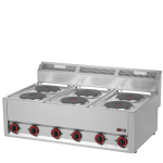 Cuisinière électrique 6 feux sans soubassement | REDFOX 600