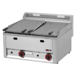 Grill pierre de lave à gaz double 2x 31×48 | REDFOX 600