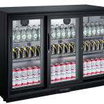 Arrière bar réfrigéré - 3 portes coulissantes
