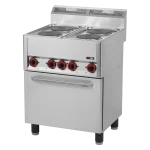 Fourneau électrique avec four à air chaud électrique GN 1/1 - 4x feu 400 V | REDFOX - SPT 60 ELS