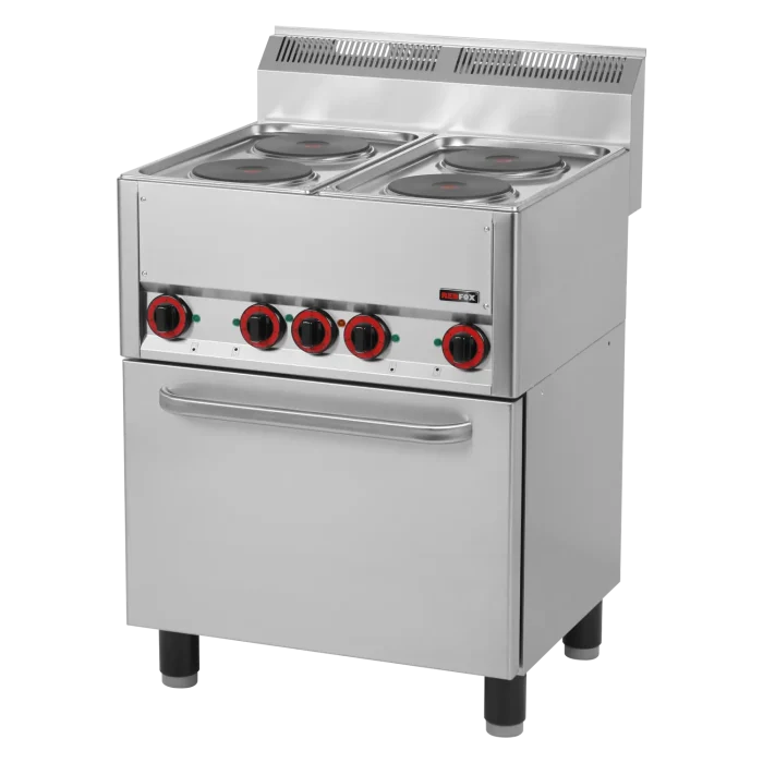 SPT-60-ELS Fourneau électrique avec four à air chaud électrique GN 1/1 - 4x feu 400 V | REDFOX - SPT 60 ELS – Image 1