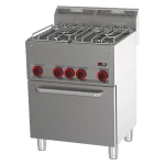 Fourneau combiné avec four à air chaud électrique GN 1/1 - 4x brûleur | REDFOX - SPT 60 GL