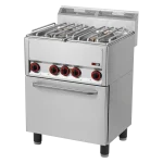 Fourneau combiné avec four à air chaud électrique GN 1/1 - 4x brûleur | REDFOX - SPT 60 GLS