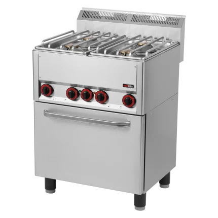 Fourneau combiné avec four à air chaud électrique GN 1/1 - 4x brûleur | REDFOX - SPT 60 GLS