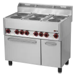 Fourneau électrique avec four à air chaud électrique GN 1/1 - 6x feu 400 V | REDFOX - SPT 90 ELS