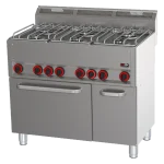 Fourneau combiné avec four à air chaud électrique GN 1/1 - 6x brûleur | REDFOX - SPT 90 GL