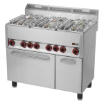 Fourneau combiné avec four à air chaud électrique GN 1/1 - 6x brûleur | REDFOX - SPT 90 GLS